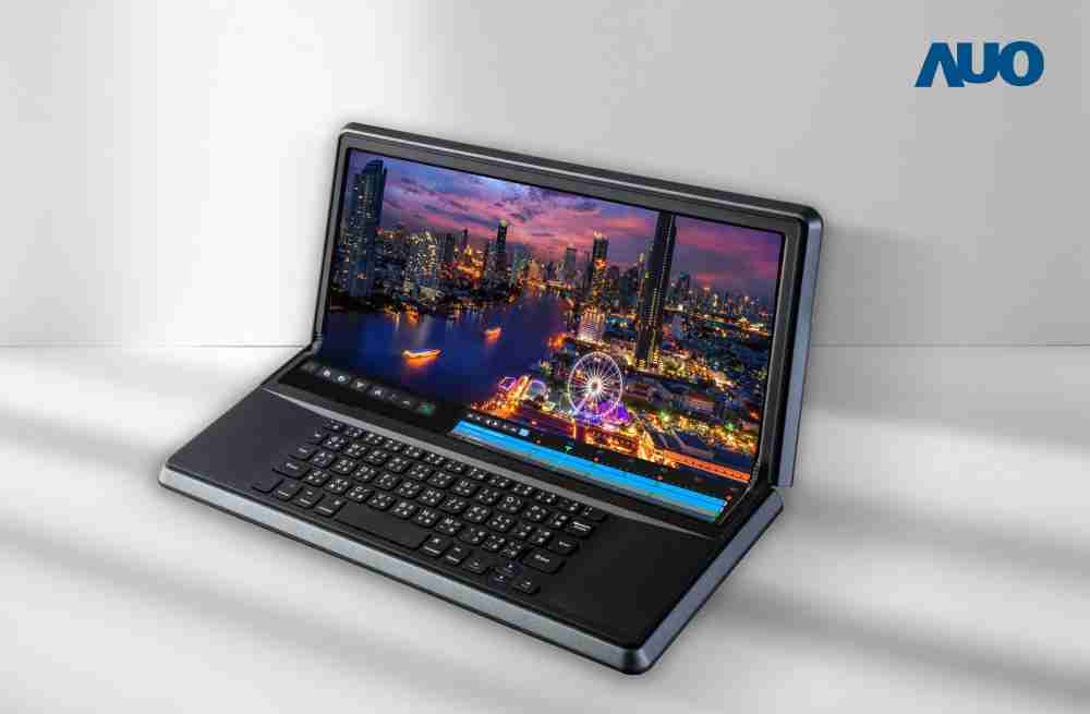 优游UB814.6吋Micro LED折迭显示屏幕，，，搭配半径4mm的弯折绞炼，，以及高画素、、、、高亮度、、、、高对比度的显示技术特点，，，，即便在大视角下仍保有绝佳色相与亮度